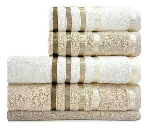 KIT 10 Peças Toalha Banho Gigante Fio Penteado Lumina